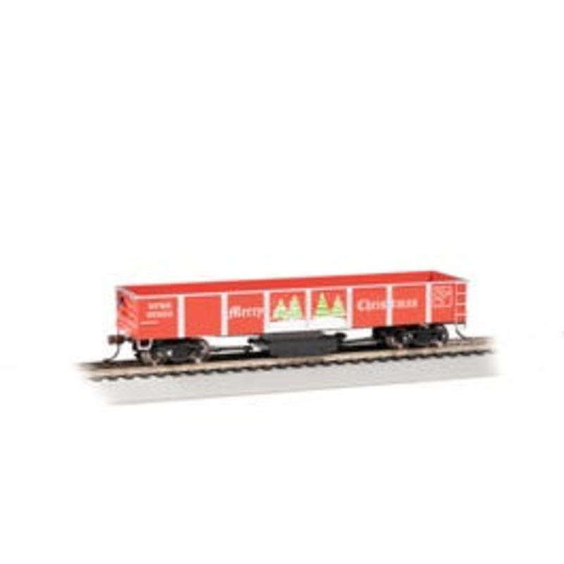 Bachmann 16343  HO Track Cleaning Gondola Car – CHRISTMAS – NP&S
