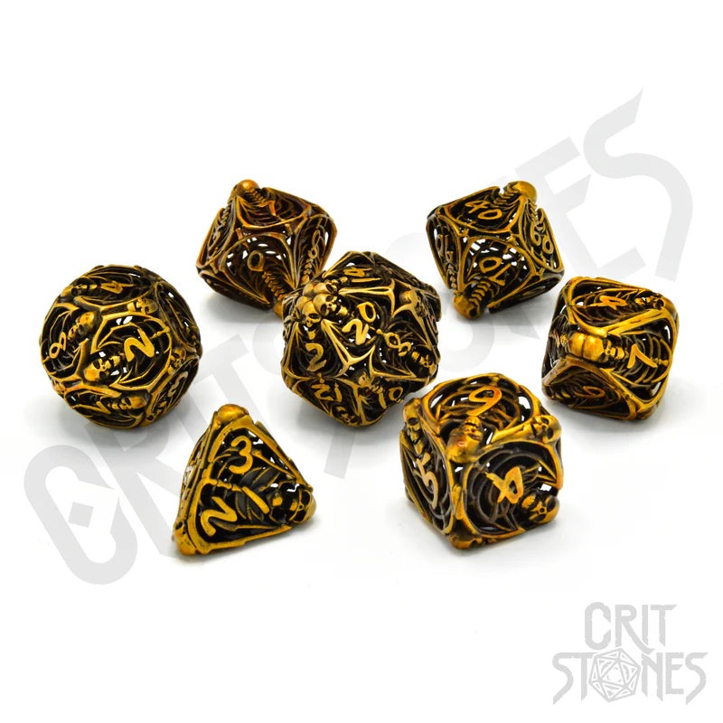 CritStones – Metal RPG Dice Set – Royal Soulreaper (Hollow)