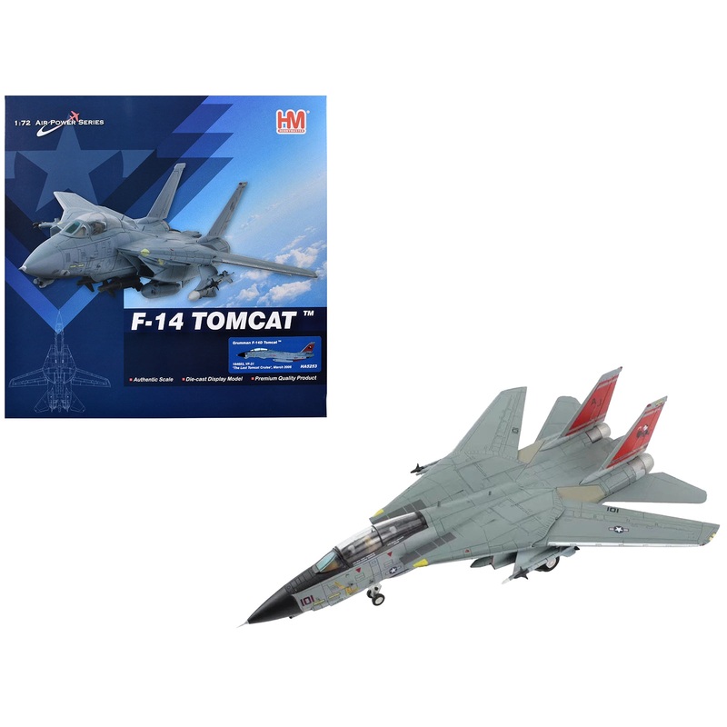 Grumman F-14D Tomcat Fighter Aircraft “VF-31 Tomcatters The Last Tomcat Cruise” (2006) United States Navy “Air Power Series” 1/72 Diecast Model by Hobby Master