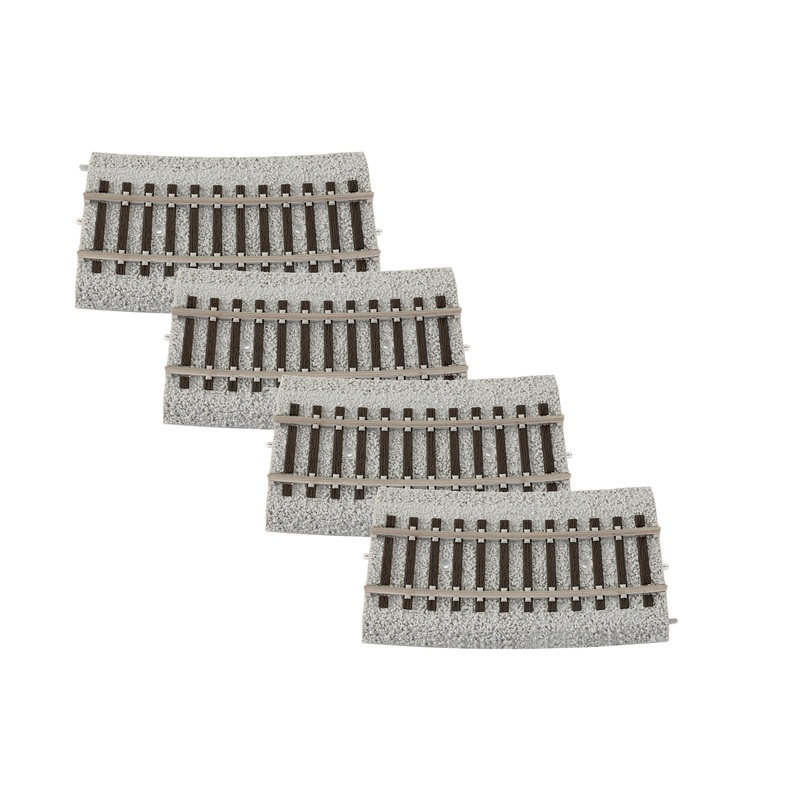 Lionel 8768074 HO, Magnelock Track 20″ Radius Curve Third Section, 4 Pieces