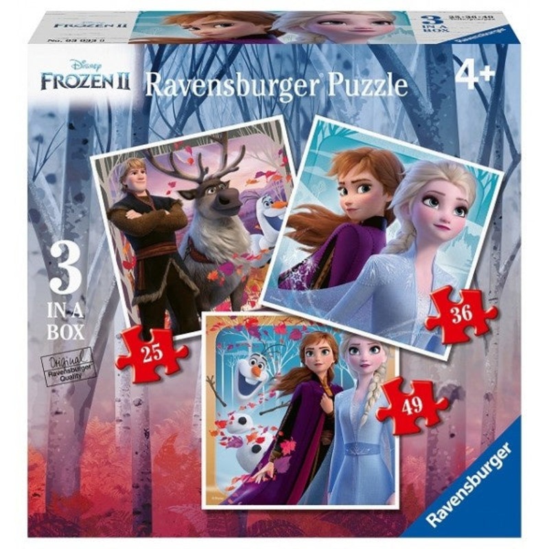 Ravensburger – Frozen: New Adventures (3in1 Puzzle 25-36-49pcs)