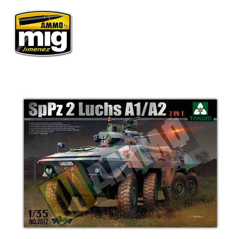 Takom – 1/35 Bundeswehr SpPz 2 Luchs A1/A2 2 in 1