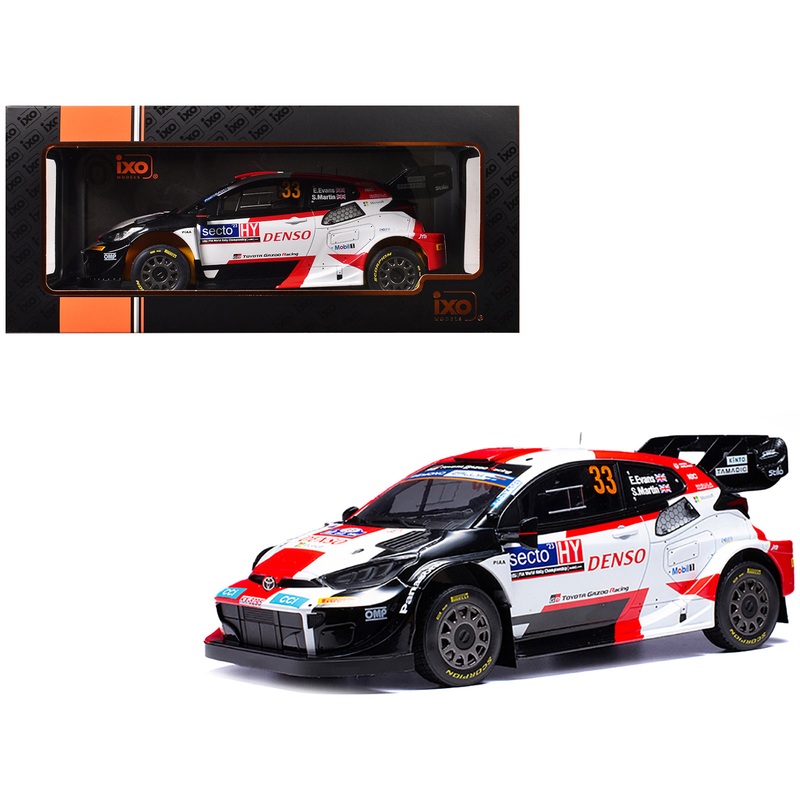 Toyota GR Yaris Rally1 Hybrid #33 Elfyn Evans – Scott Martin Winner “Rally Finland” (2023) 1/18 Diecast Model Car by IXO Models
