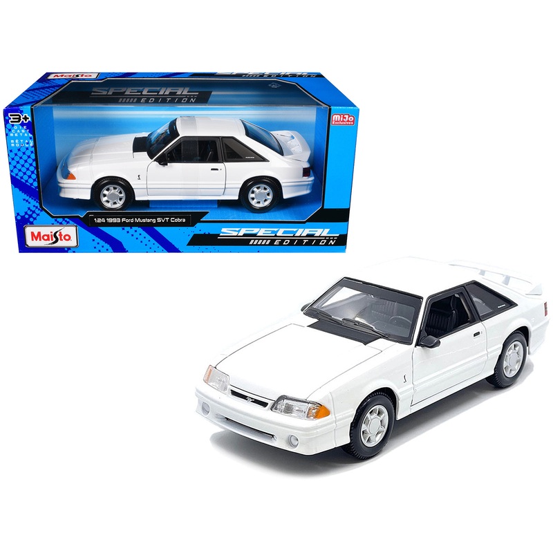 1993 Ford Mustang SVT Cobra White “Special Edition” Series 1/24 Diecast Model Car by Maisto