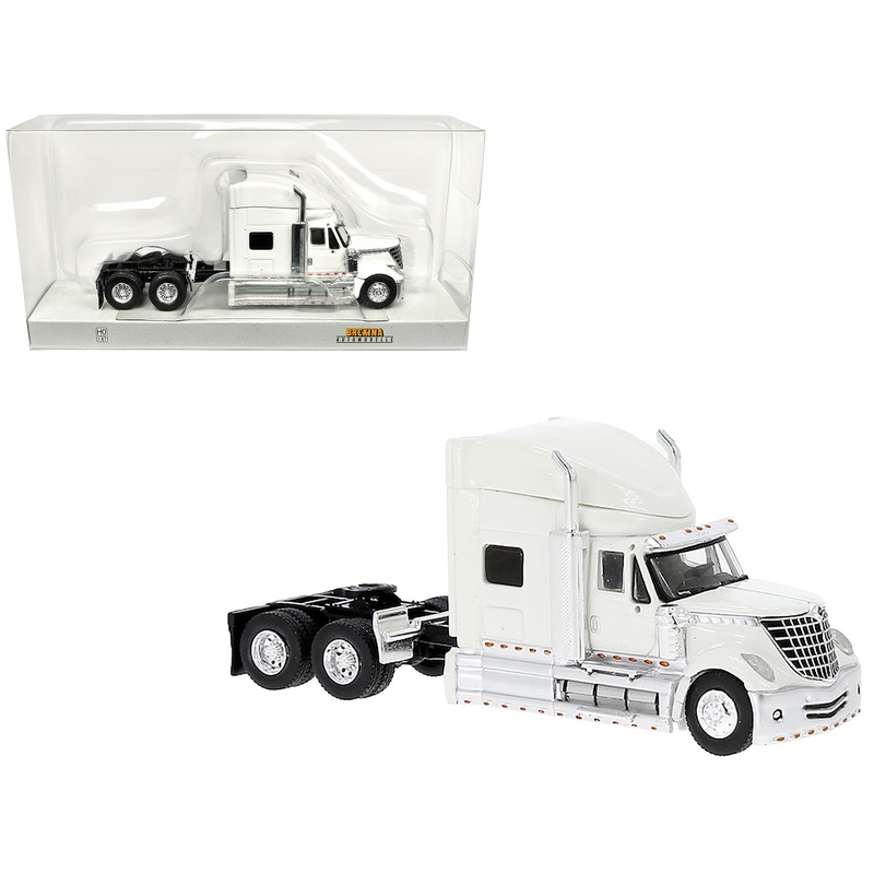 2010 International Lonestar Truck Tractor White 1/87 (HO) Scale Model Car by Brekina