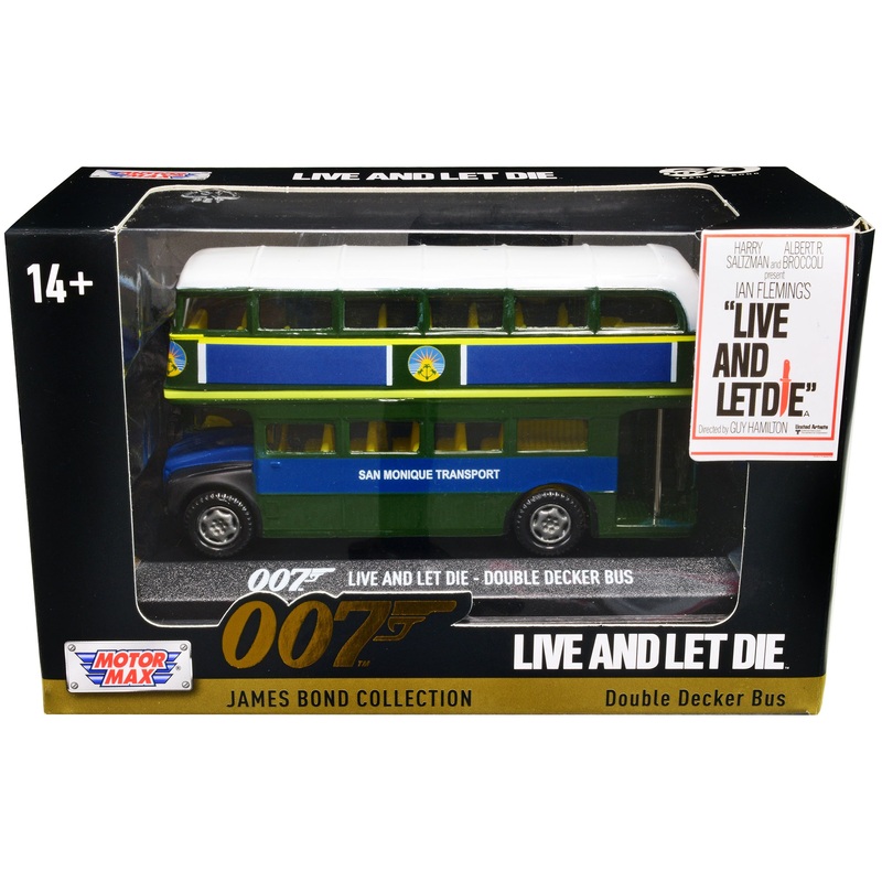 Double Decker Bus “San Monique Transport” James Bond 007 “Live and Let Die” (1973) Movie “James Bond Collection” Series Diecast Model Car by Motormax