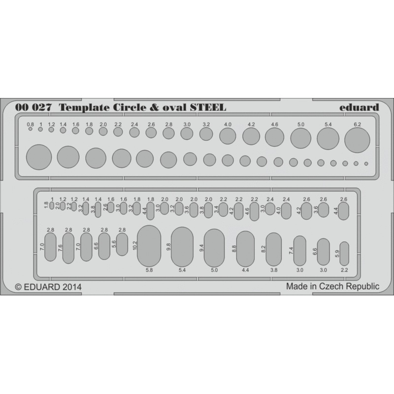 Eduard –  Template Circle & Oval  STEEL (00027)