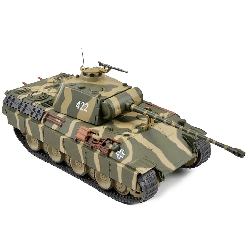 German Sd. Kfz. 171 PzKpfw V Panther Ausf. A Medium Tank with Side Armor Panels #422 “18.Panzer Division Poland October 1944” 1/43 Diecast Model by AFVs of WWII