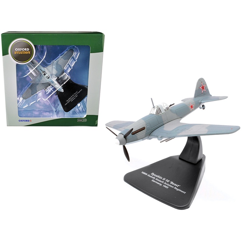 Ilyushin Il-10 “Beast” War Plane 108th Guards Assault Aviation Regiment Germany (1945) “Oxford Aviation” Series 1/72 Diecast Model Airplane by Oxford Diecast