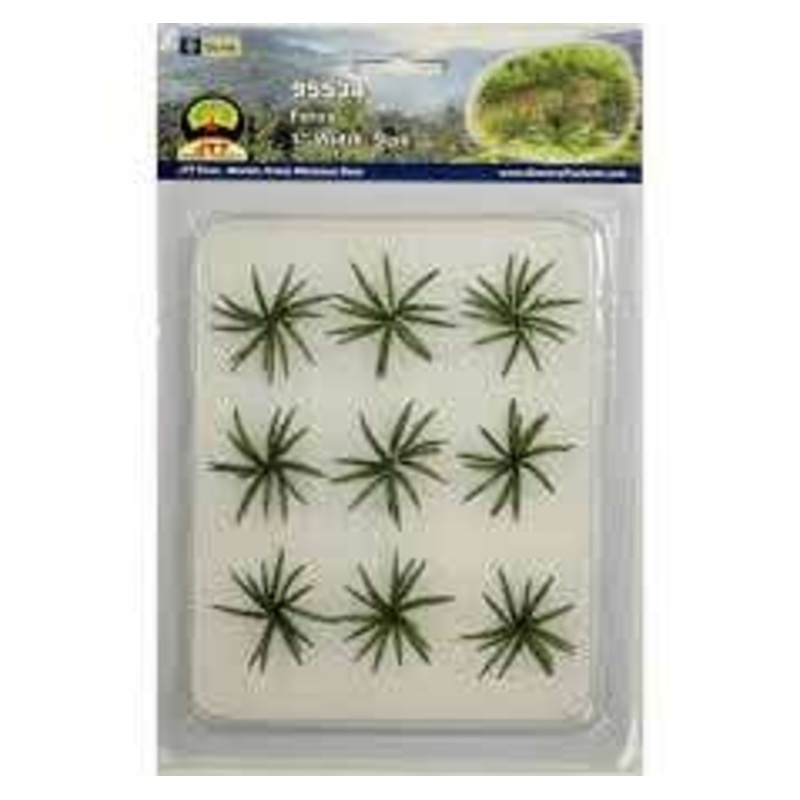 JTT 95534 Ferns 1″ Wide O Scale, 9/pk