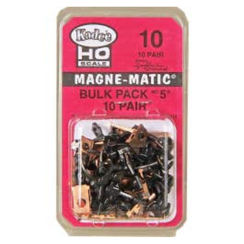 Kadee 10 HO Scale Bulk Pack – 10 pair #5 (NO.5) Metal Couplers – Medium (9/32″) Centerset Shank