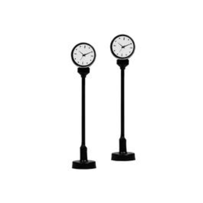 Lionel HO #1956300 Lighted Clock Black- 2 Pk