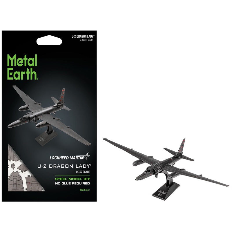 Model Kit Lockheed Martin U-2 Dragon Lady Aircraft “United States Air Force” (Moderate Difficulty) Steel Model by Metal Earth