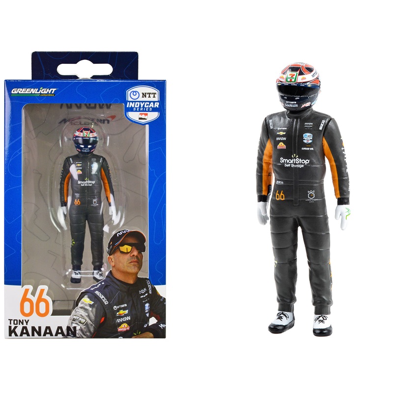 “NTT IndyCar Series” #66 Tony Kanaan Driver Figure “SmartStop Self Storage – Arrow McLaren”  for 1/18 Scale Models by Greenlight