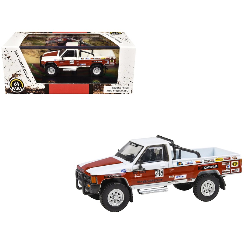 Toyota Hilux Pickup Truck #748 Malcolm Vinje – Mark Hansen “Mojave 250” (1987) 1/64 Diecast Model Car by Paragon Models