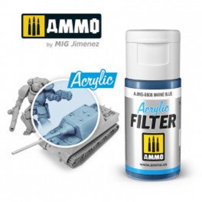 AMMO – 0808 Acrylic FILTER Marine Blue