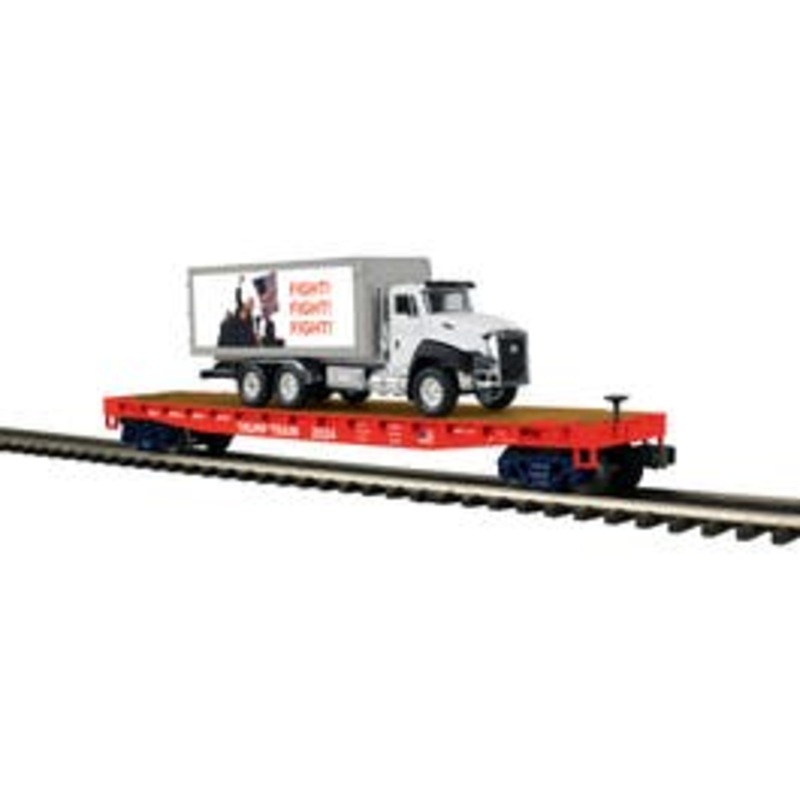 MTH 20-95803 O Premier Flat Car w/ Box Truck – Donald J. Trump