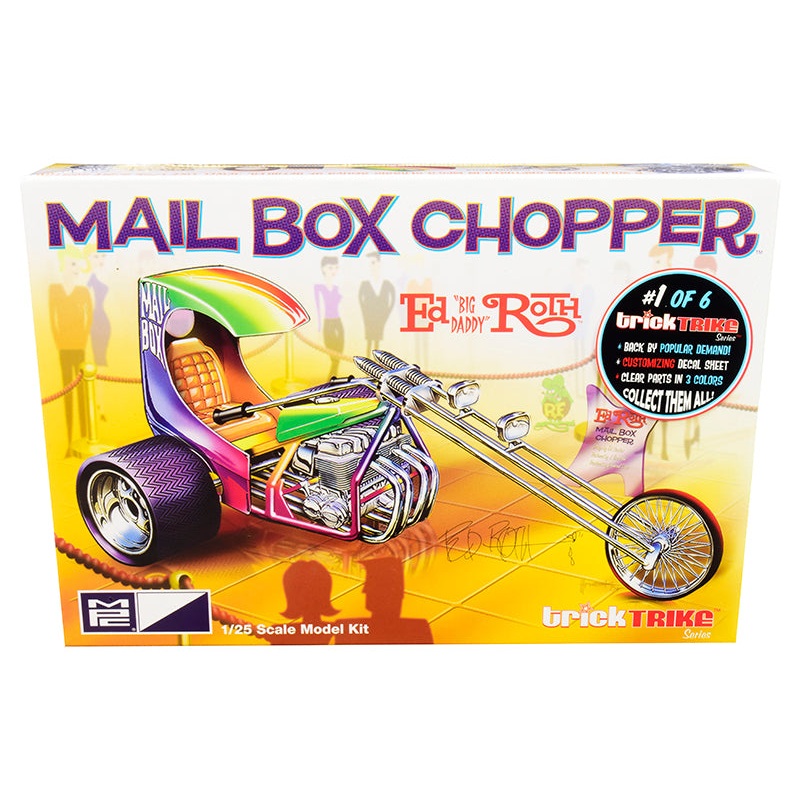 Skill 2 Model Kit Mail Box Chopper Trike (Ed “Big Daddy” Roth’s) “Trick Trikes” Series 1/25 Scale Model by MPC