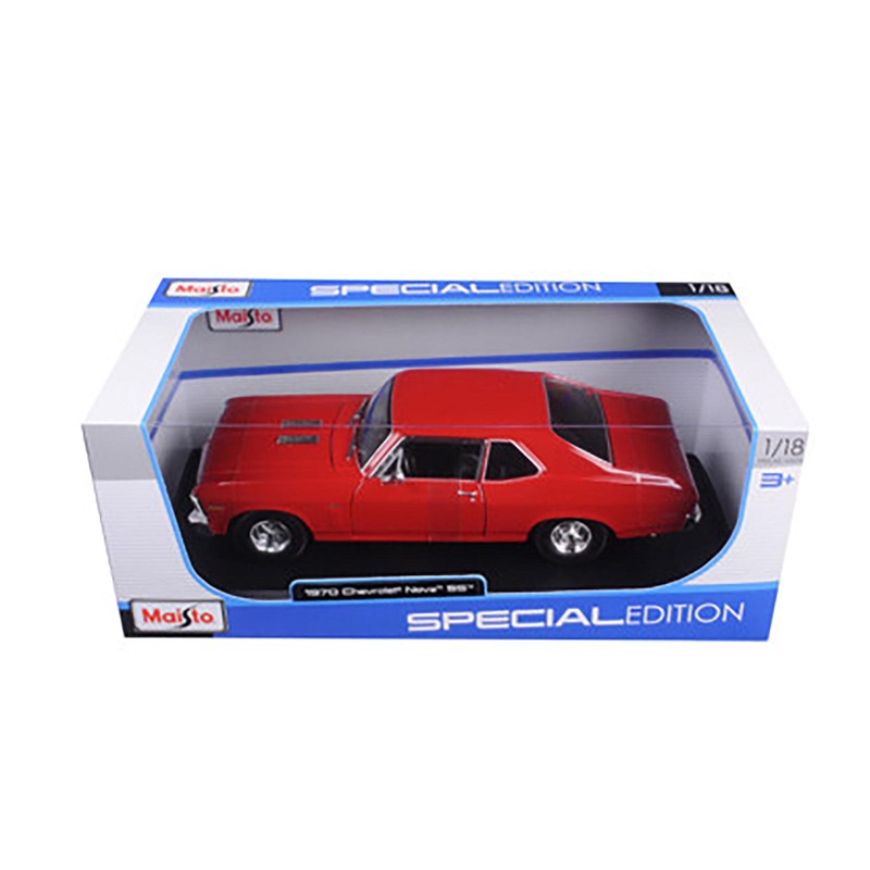 1970 Chevrolet Nova SS Coupe Red 1/18 Diecast Model Car by Maisto