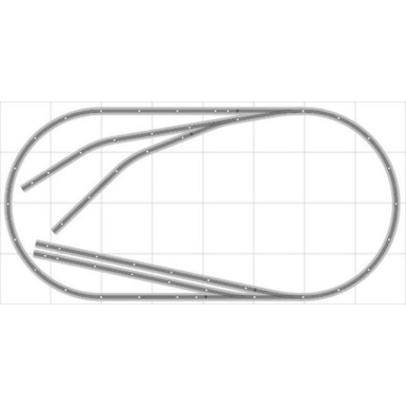 Bachmann E-Z Track Train Layout #017 Train Set HO Scale 4′ X 8′ Wire Switches