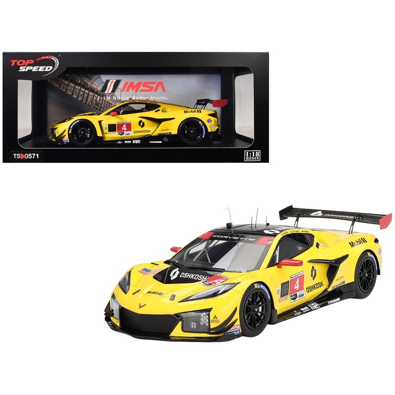 Chevrolet Corvette Z06 GT3.R #4 Earl Bamber – Nicky Catsburg – Tommy Milner “Corvette Racing by Pratt Miller Motorsports” “24 Hours of Daytona” (2024) 1/18 Model Car by Top Speed