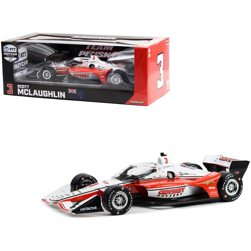 Dallara IndyCar #3 Scott McLaughlin “Odyssey Battery” Team Penske (Road Course Configuration) “NTT IndyCar Series” (2022) 1/18 Diecast Model Car by Greenlight
