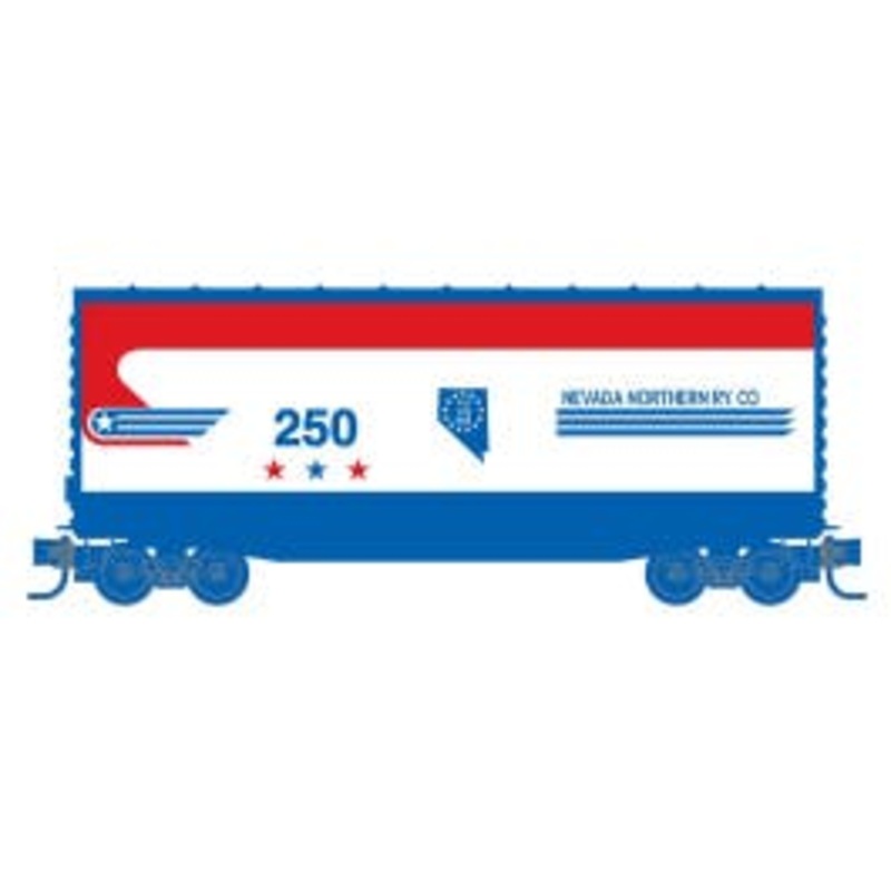 Micro Trains 10100822 N Scale 40' Hy-Cube Boxcar Freedom – Navada Northern