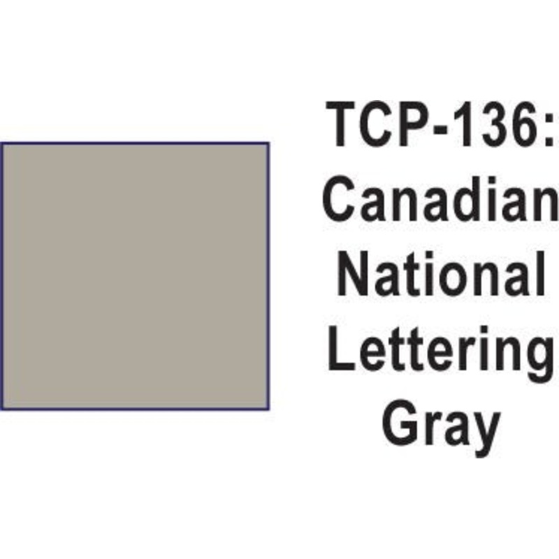 Tru Color TCP-136 Canadian National Lettering Gray, Paint (1 Ounce)