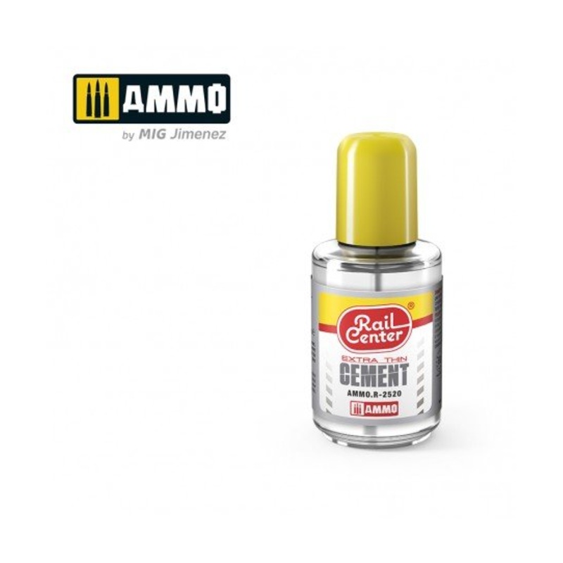 Rail Center Paint R-2520, Extra Thin Cement, 30ml bottle, Extra-thin instant glue for plastic