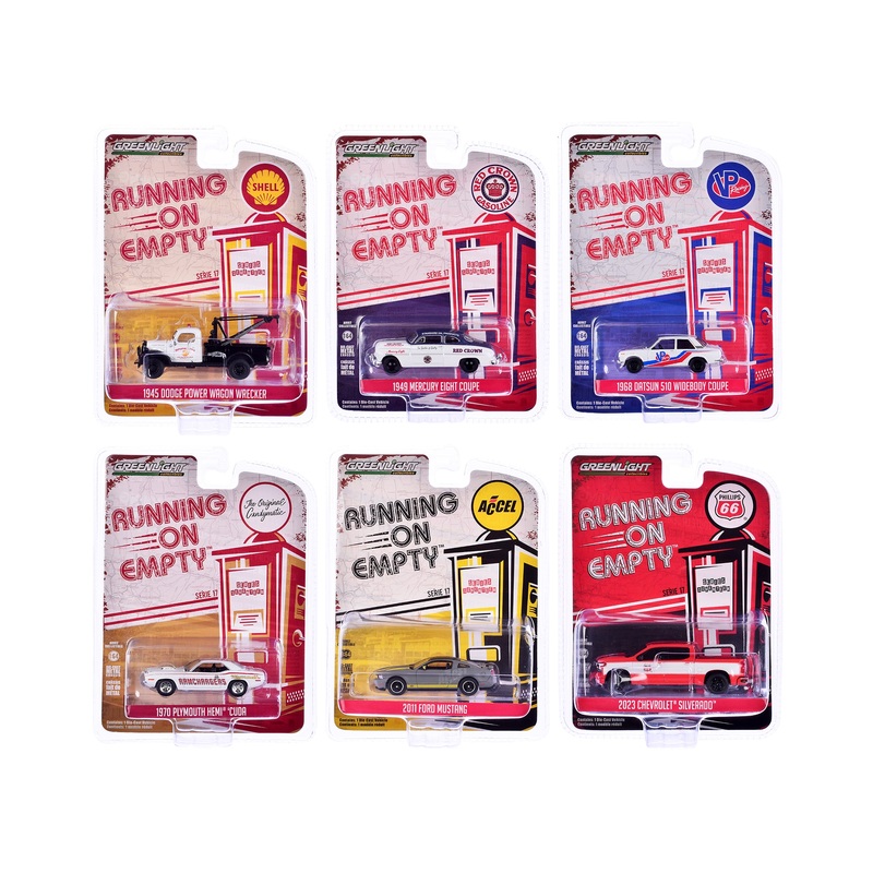 “Running on Empty” 6 piece Set Series 17 1/64 Diecast Model Cars by Greenlight