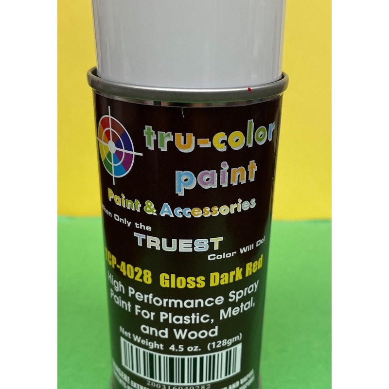 Tru Color TCP-4028 Gloss Dark Red, Spray Can, 4.5 ounce, Plastic, Metal and Wood