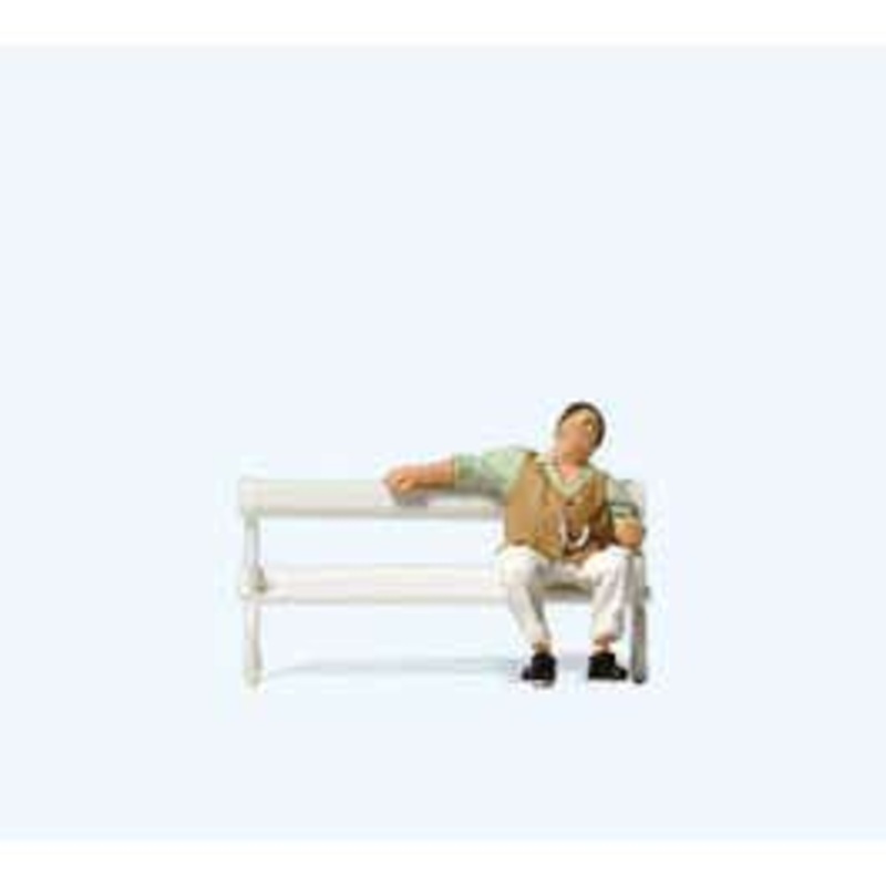 Preiser 28274  HO Man Sitting on Bench