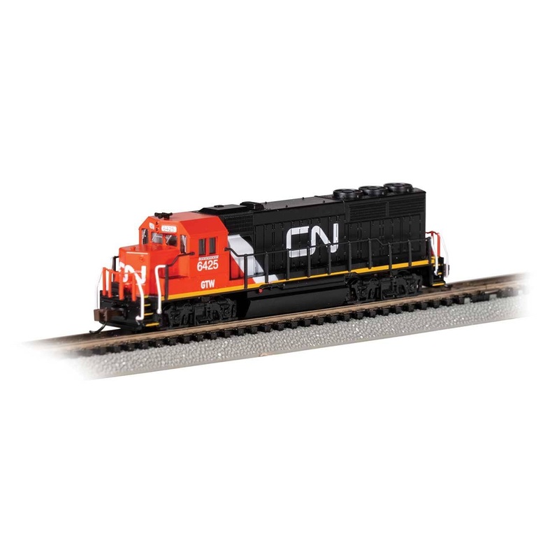 Bachmann N 63572 EMD GP40 No Dynamic Brakes – Standard DC – Canadian National GTW #6425 (black, red, white)