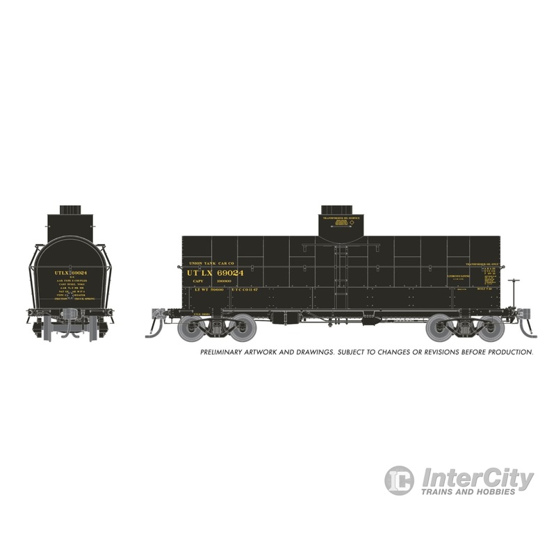 Rapido 159302 HO Union X-3 “Breadbox” Tankcar: UTLX – Early 1950s Scheme: 6-Pack