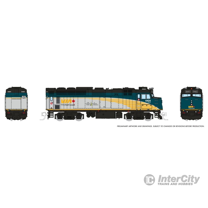 Rapido 582509 N Rebuilt F40PH-2D (DC/DCC/Sound): VIA Rail – Renaissance: #6404