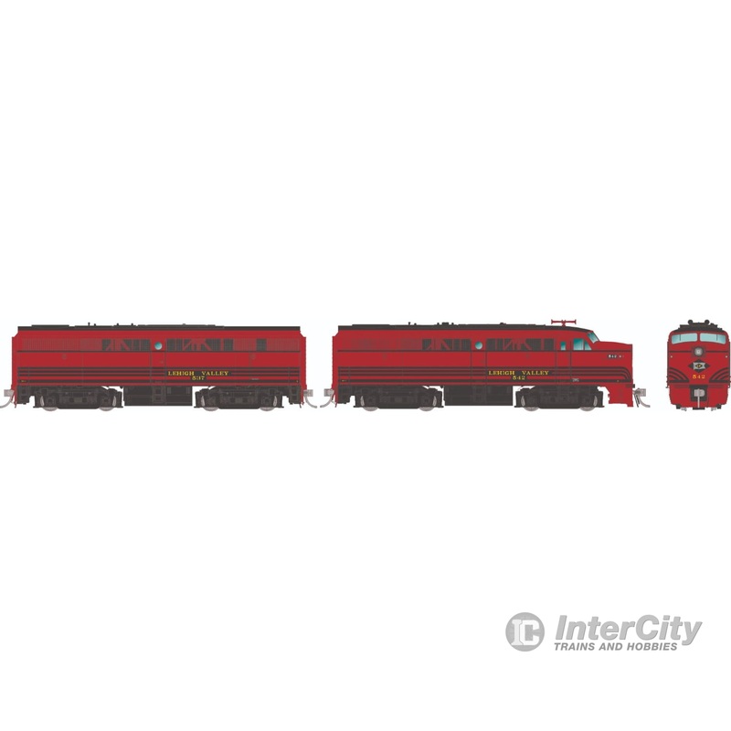 Rapido 037551 HO ALCo FA-1 + FB-1 (DC/DCC/Sound): Lehigh Valley: #542 + #537
