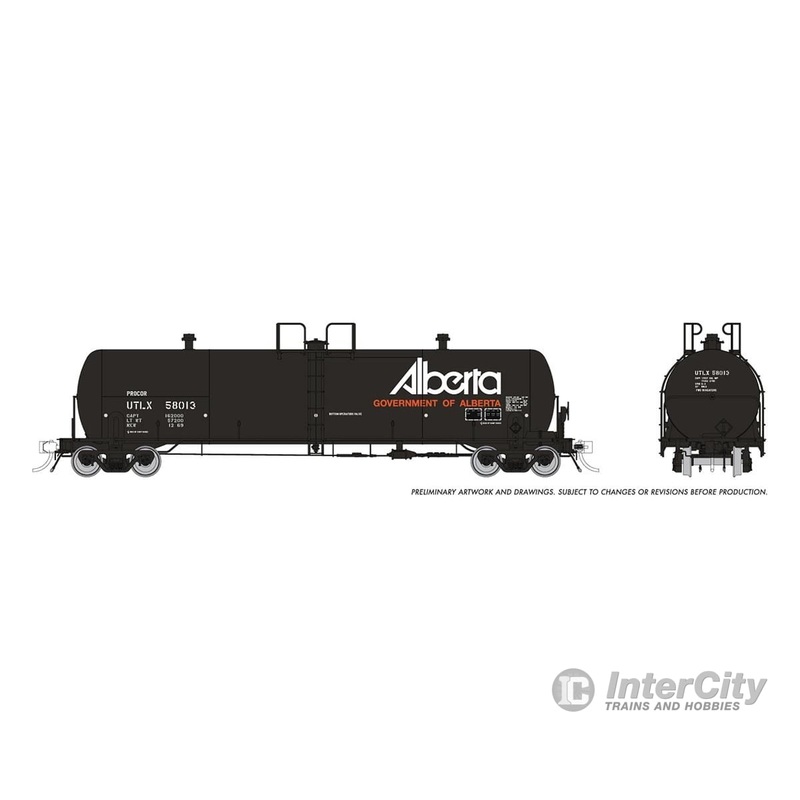 Rapido 135027A HO Procor 20K gal Tank Car: UTLX – Gov. of Alberta: Single Car #2