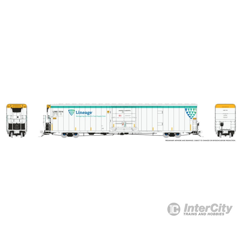 Rapido 167503-2 HO Greenbrier 7780cuft Reefer w/Sound: Lineage: #7214 Jasper-Alberta CA