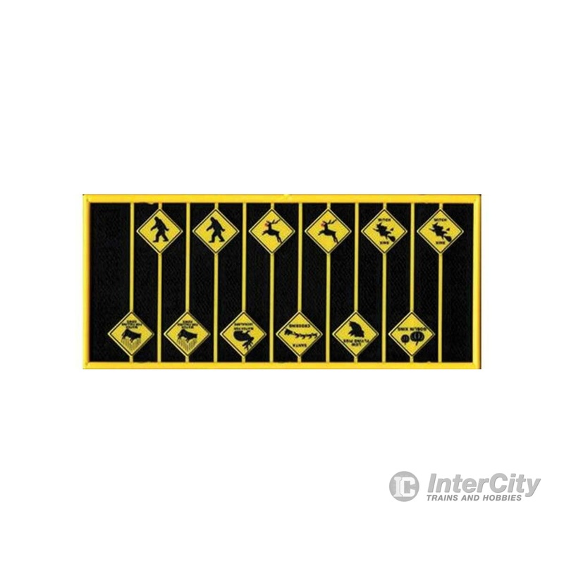 Tichy Train Group 8320 Funny Warning Signs — Set 1: 12 Signs, 8 Styles