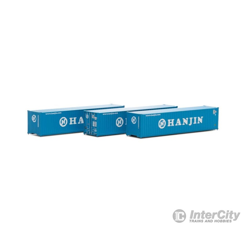 Athearn ATH17400 N 40′ Corrugated Low-Cube Container, Hanjin #1 (3)