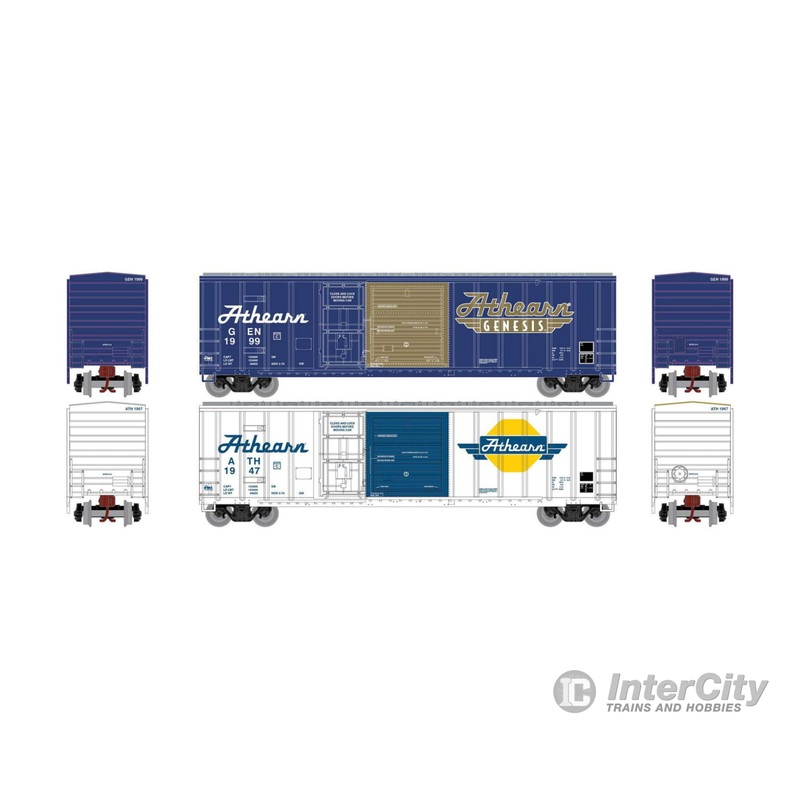 Athearn ATH24599 N 50′ FMC Box, N #1946/Genesis #1999 (2 cars)