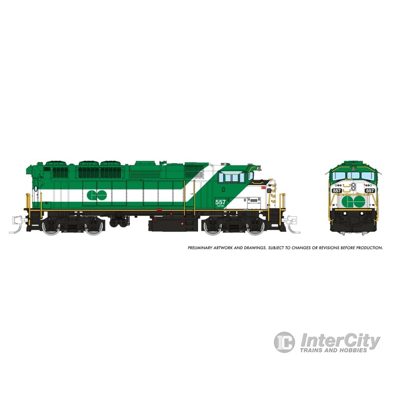 Rapido 519011 N GMDD F59PH (DC/Silent): GO Transit: #557