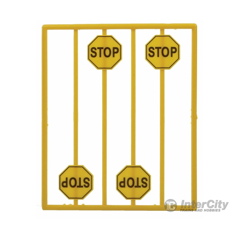 Tichy Train Group 2071 Yellow Stop Signs — pkg(8)