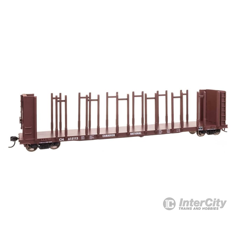 Walthers HO 50801 63′ Pulpwood Flatcar – Ready to Run – Canadian National #615113