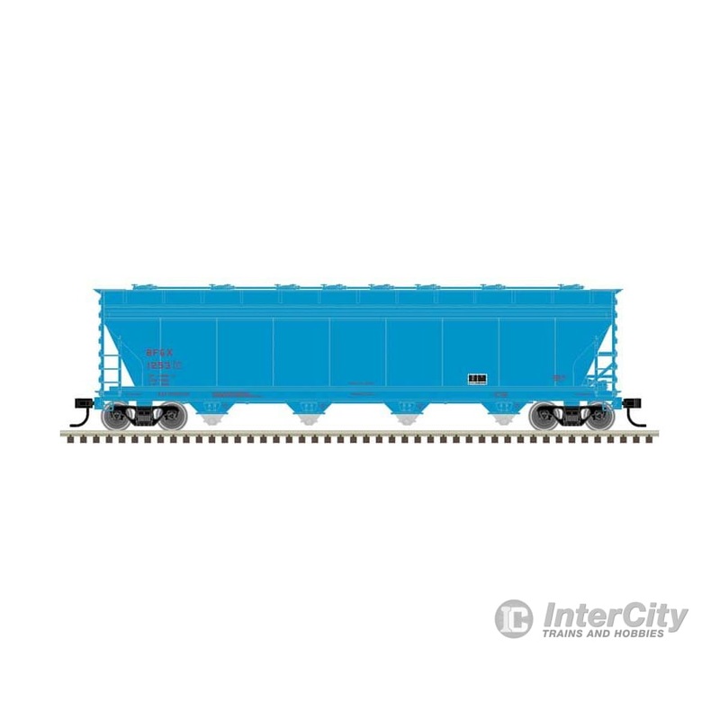 Atlas 20007366 ACF 5250 Covered Hopper – Ready to Run – Master(R) Plus — BF Goodrich #1325 (blue, red)