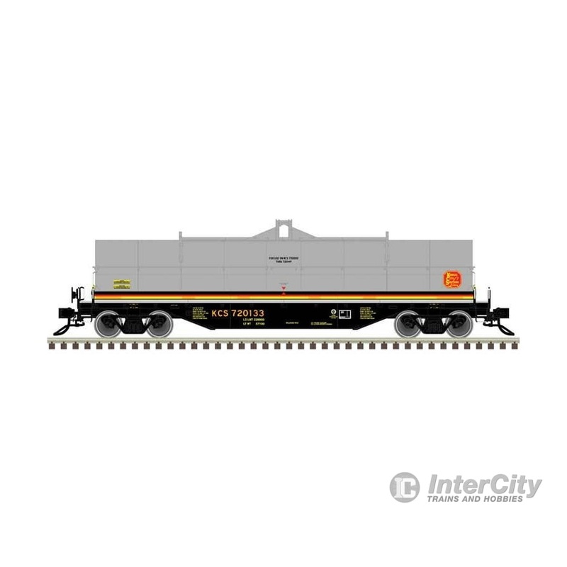 Atlas N 50006782 42′ Coil Steel Car with Fishbelly Side Sill – Master – Kansas City Southern #720048 (gray, black, red, yellow)