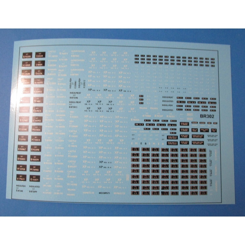 MM-BR302 MODELMASTER BR black and white lettering and numbering 1948 to 1964 steam era merchandise and special use vans