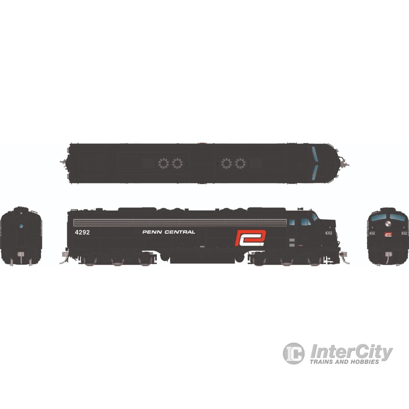 Rapido 028589 HO EMD E8A (DC/DCC/Sound): Penn Central – Red P: #4312