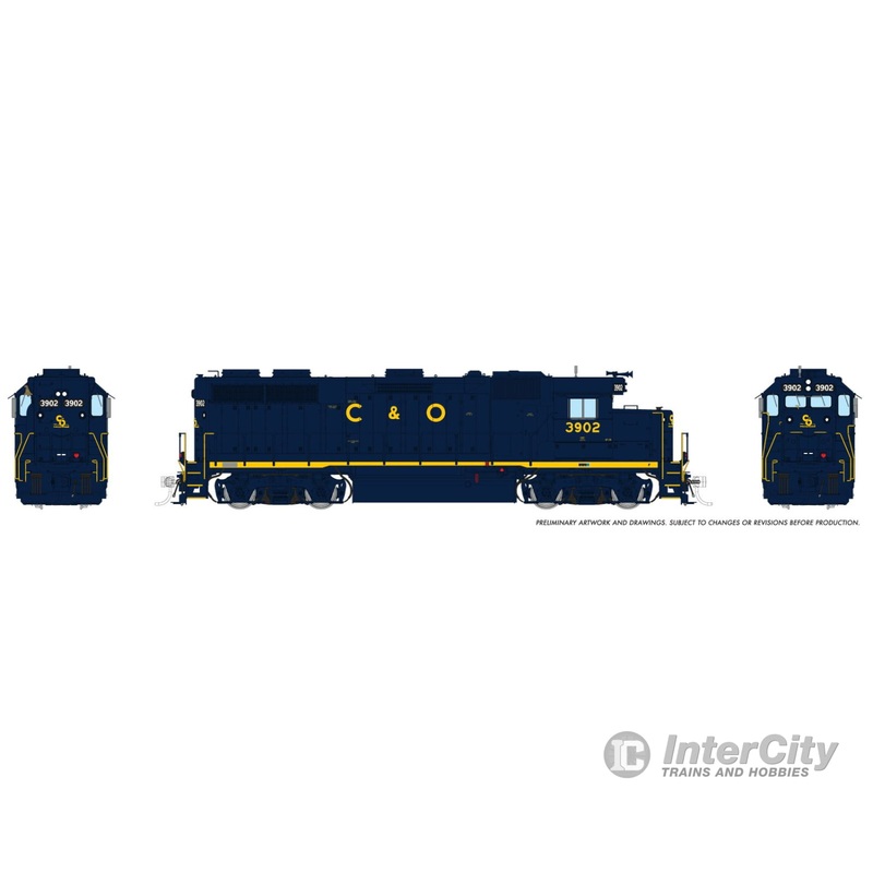 Rapido 039502 HO EMD GP39 (DC/DCC/Sound): Chesapeake & Ohio: #3910