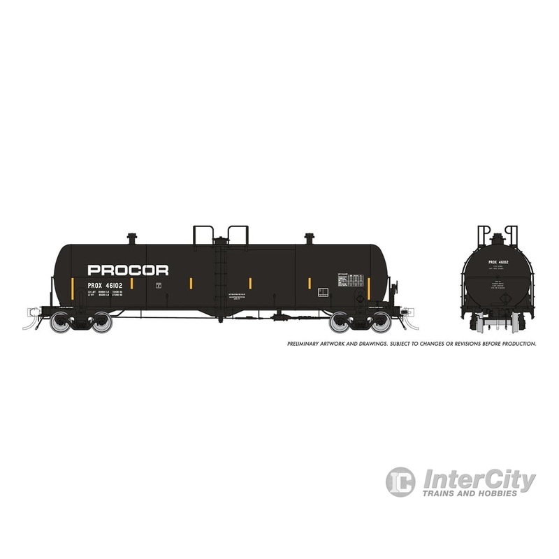 Rapido 135026 HO Procor 20K gal Tank Car: PROX – Late Repaint: 6-Pack